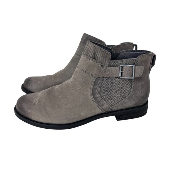 Abeo Yana BIO System‎ Ankle Boots Womens 10N Gray Upper Leather Side Zip AY0256 - Picture 2 of 10